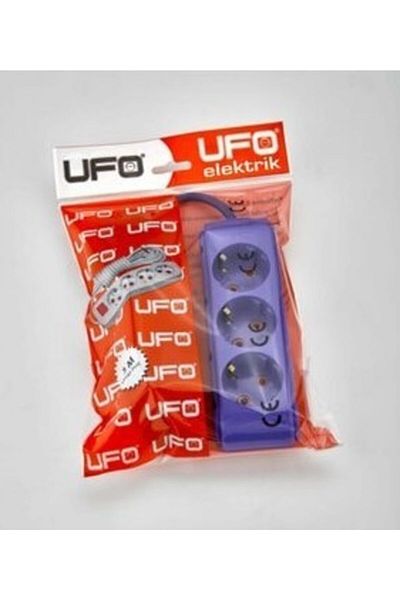 UFO مجموعة مؤرضة بنفسجية اللون 3 مقابس 2 متر