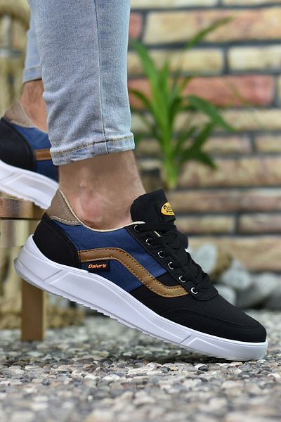 Riccon Ανδρικό Sneaker Μαύρο Μπλε Μινκ 00122001