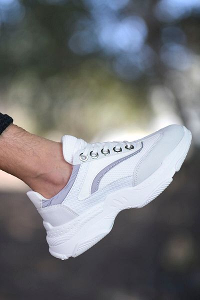 Riccon Ανδρικά αθλητικά παπούτσια White Mesh0012157A
