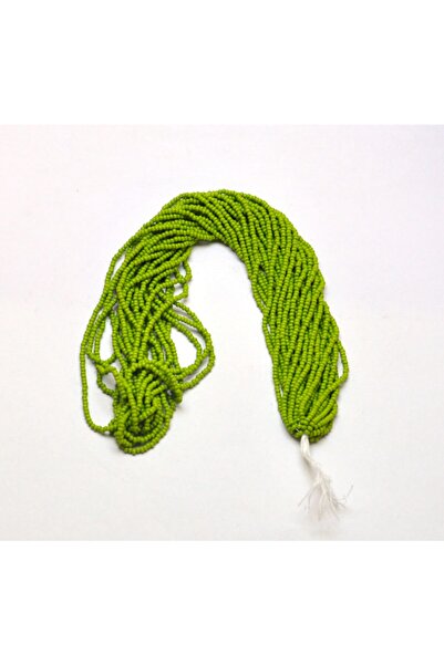 Bi hızlı خرز رمل زجاجي - خرز تشيكوسلوفاكيا - زيت أخضر