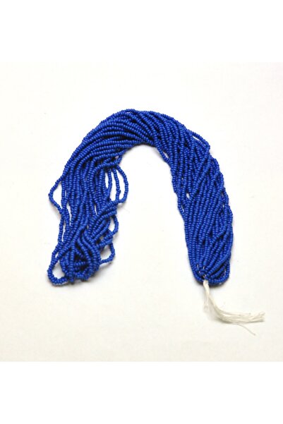 Bi hızlı خرز رمل زجاجي - خرز تشيكوسلوفاكيا - أزرق داكن