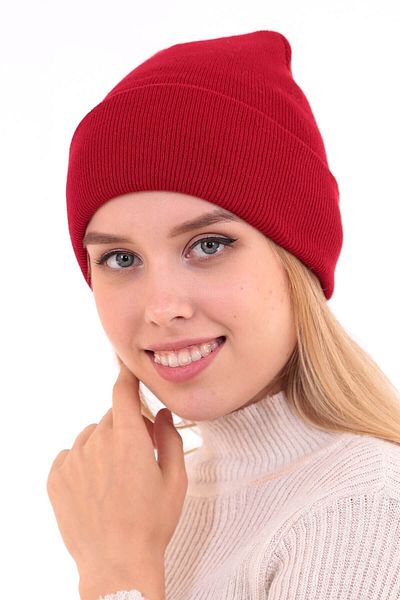 Deafox Women's Red Folded Beret DFX87159