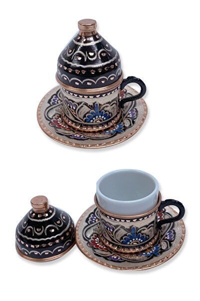 Miray hediyelik Mineli Bakır Fincan Tekli