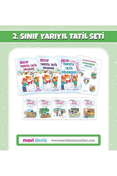 Mavi Deniz Yayınları 2.sınıf Yarıyıl Tatil Kitabı