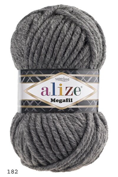 Alize Superlana Megafil 182 Orta Gri El Örgü İpi 100 Gr.