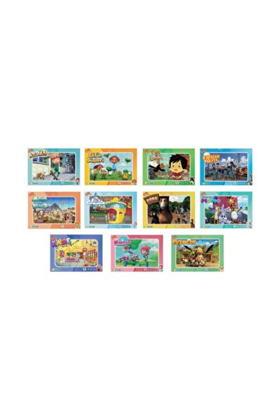 ADELAND Trt Çocuk 48 Parça 5'li Karışık Eğitici Puzzle
