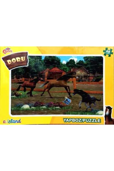 ADELAND Trt Çocuk 48 Parça 3'lü Karışık Eğitici Puzzle