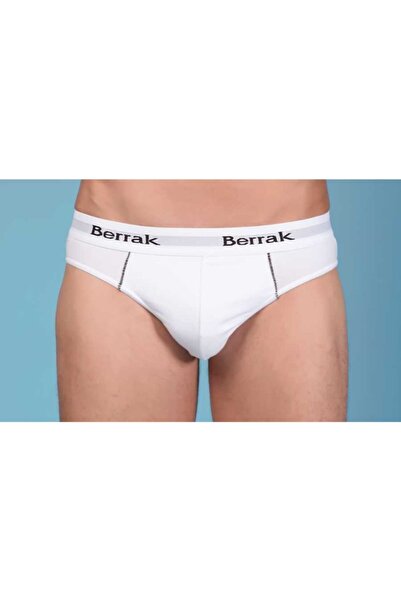 Berrak Erkek Beyaz Tekli Likralı Strech Slip MBR1065