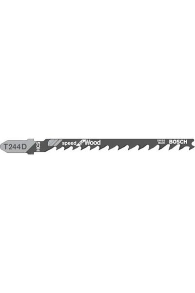 Bosch T 244 D Speed 5-piece Wood Jigsaw Blade