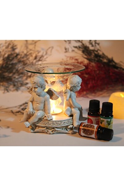 Gezginimport Polyester Melekli Buhurdanlık 1 Adet Yağı Hediyeli