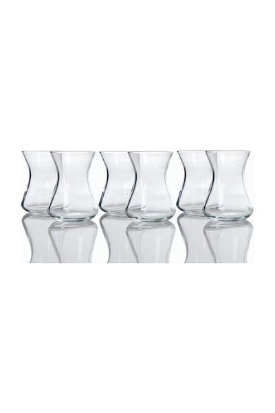 English Home 125 Ml Flat Glass 6-piece Tea Cup
