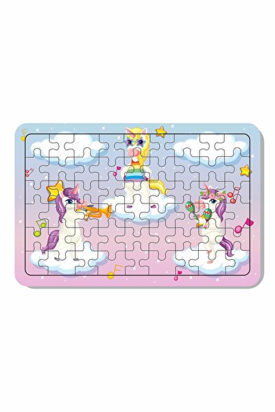 Baskı Atölyesi 54 Parça Ahşap Puzzle Unicorn
