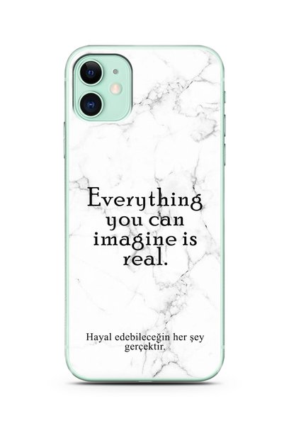 Spoyi iPhone 11 White Marble Promise Design Phone Case