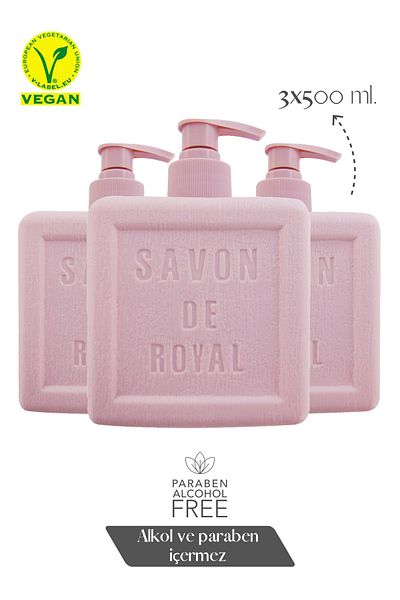 Savon De Royal Provence Moisturizing Luxury Vegan Liquid Soap Purple 3 X 500 ml