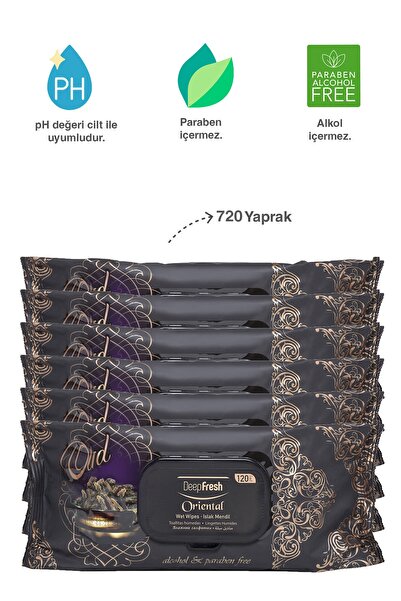 Deep Fresh Oriental Islak Mendil Oud 6 x 120 Yaprak