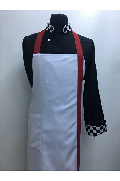 ADALILAR İŞ ELBİSELERİ مريلة طبخ بيضاء بطول الرسن للجنسين