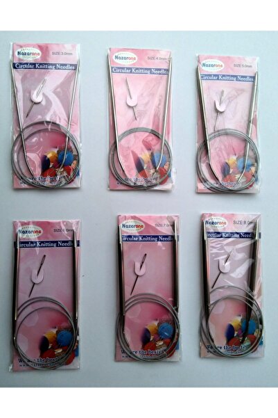 Nazarone Set de frigarui din sarma de otel misinalı titan 6 bucati (3-4-5-6-7...