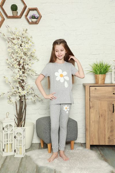 Semm Mix Daisy Gray Children's Pajama Set