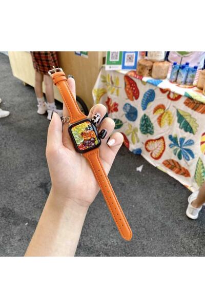 Nezih Case Deri Kordon/kayış Watch Seri 2 3 4 5 6 7 8 9 Se 42-44-45-49mm Seri...