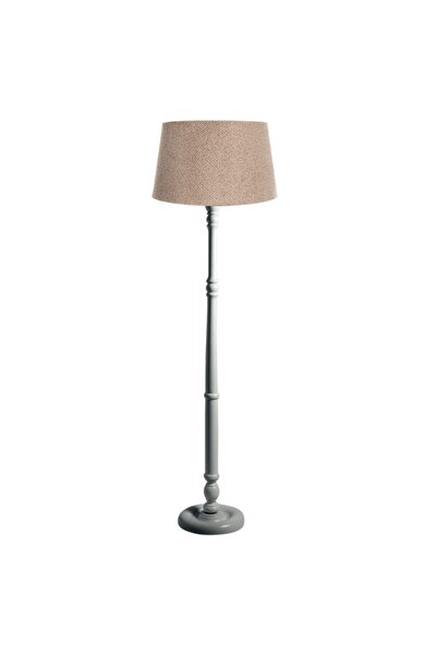 Ağaç Ustası Torinio Torna Bacak Lambader Abajur Köşe Lambası Ahşap Country Do...