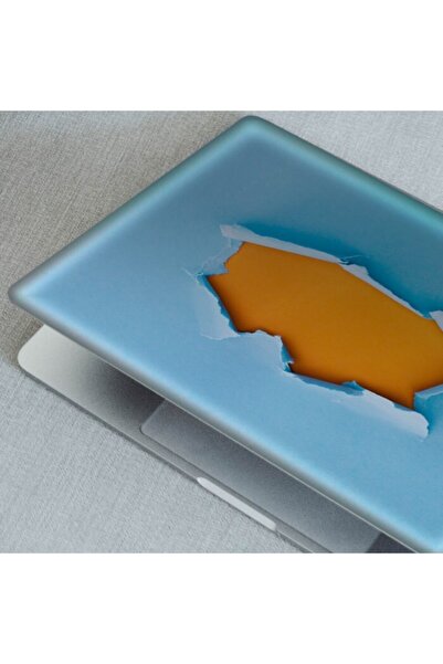 Artikel ملصق كمبيوتر محمول من الورق الممزق باللون الأزرق مقاس 15.6 بوصة - كمب...