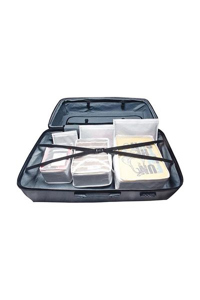 ALAS 6-Piece Striped Suitcase Organizer and Shoe Carrying Bag Set