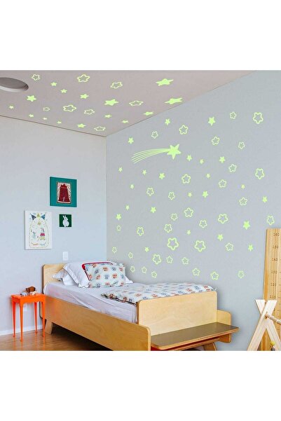 Dekor Loft 77 Parça Gece Parlayan Yıldızlar Sticker