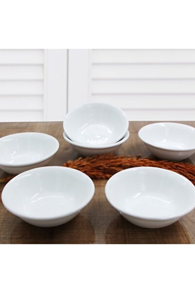 Arna Porselen Arna 14 cm Ceramic Soup Bowl 6 Pieces - White