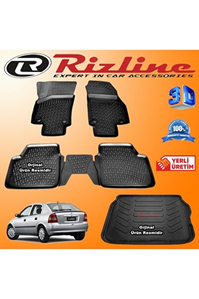 Rizline Opel Astra G 3d Paspas + 3d Bagaj Havuzu Hb 1998-2009 Arası Siyah Set