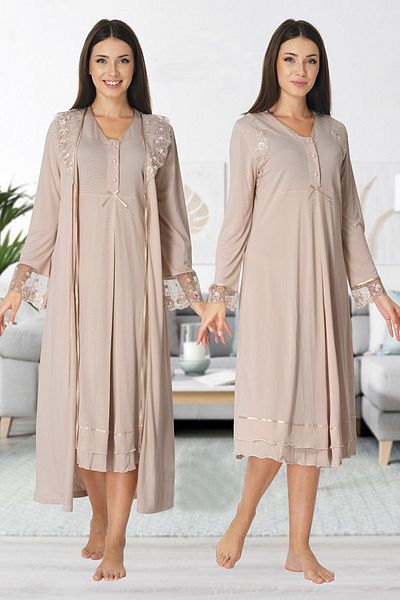 Effort Pijama 2425 Maternity Maternity Nightgown Dressing Gown