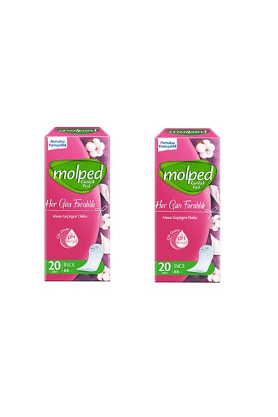 Molped 20 Pack Daily Pads Thin - 2 Pieces