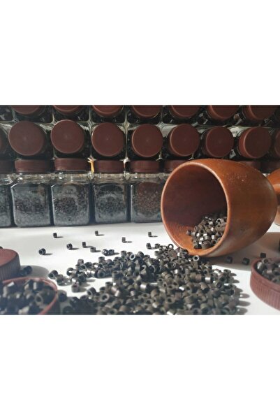 cosmeticsdeppo Silicone Hair Welding Beads (1,000 Pieces) Dark Brown No:3