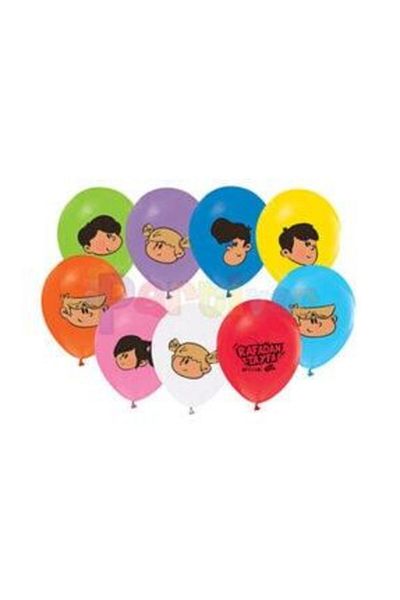 BalonEvi Rafadan Tayfa Printed Latex Balloon 10 Pack