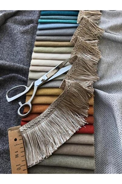 Saççax Exclusive Vizon-krem Renk Perde Püskülü Samba Saçak