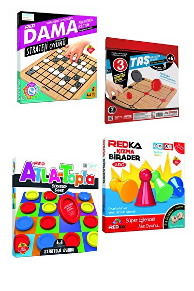 Redka/KumToys Dama 9 Stone Ludo Atla Collect 4 Piece Product Set