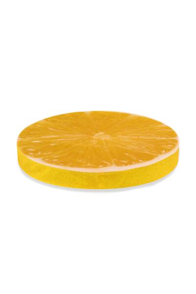 OLUNCA Sarı Limon Tasarım Daire Yastık Minder