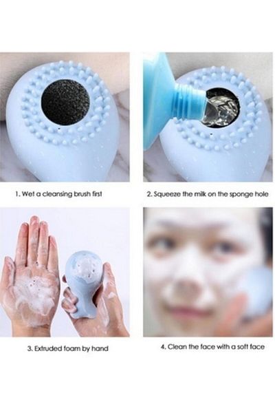 SİNKA Face Washing Cute Little Whale Silicone Brush with Skin Cleansing Chamber