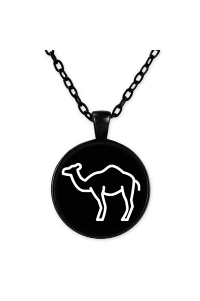 herotasarım قلادة الجمل مع سلسلة سوداء - Bll712