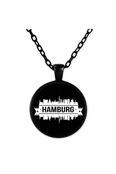 herotasarım قلادة هامبورغ بسلسلة سوداء - Bll2183