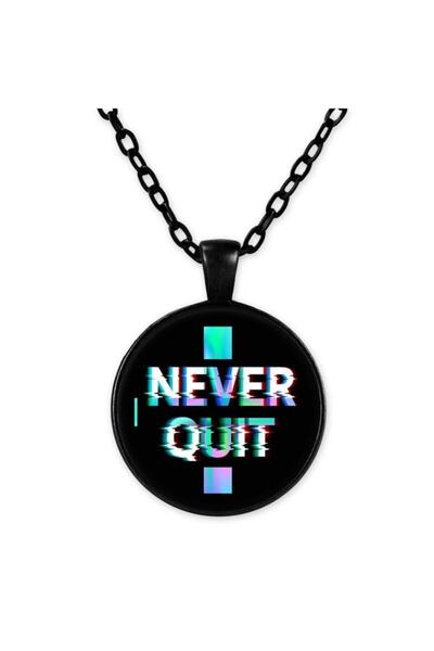 herotasarım Black Chain Never Quit Necklace - Bll1629