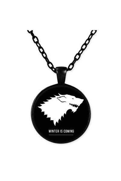 astak Black Chain Necklace - Bll1146 - Winter Is Coming Design