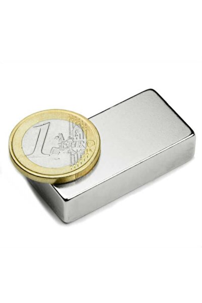 Dünya Magnet 4 Adet 40mm X 20mm X 10 Mm Çok Güçlü Dikdörtgen Neodyum Mıknatıs