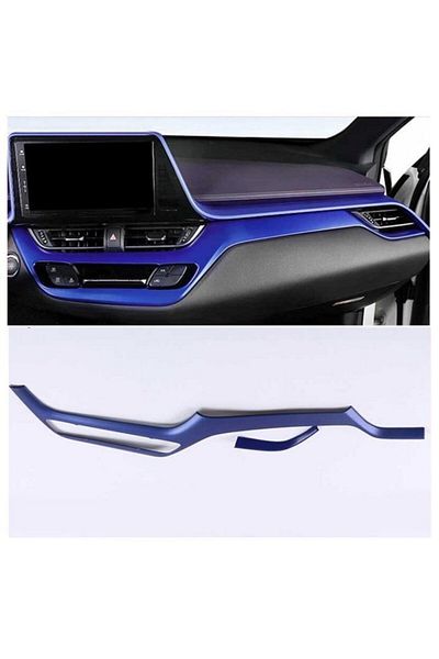 OLED GARAJ Console Skin Compatible For Toyota C-HR 2 Pieces Blue|| Chr - C-Hr - Ch-R