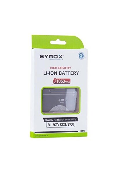 Syrox Nokia Bl-5ct Batarya Pil 1050mah 6303 6303i