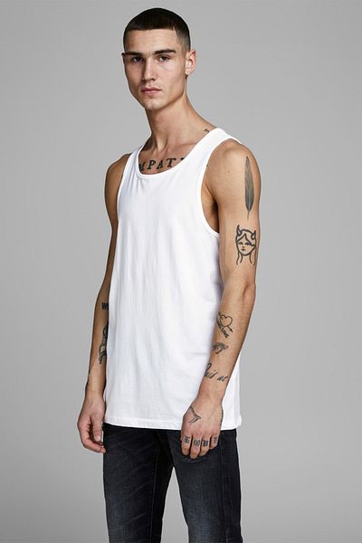 Jack & Jones Men's White Plain Undershirt 2-pack 12133910