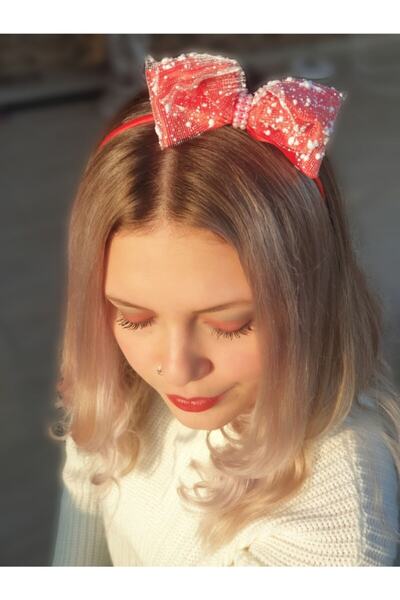 Melkady Aksesuar Melkady 171a Banda de păr din tul cu fundă de Crăciun, acces...