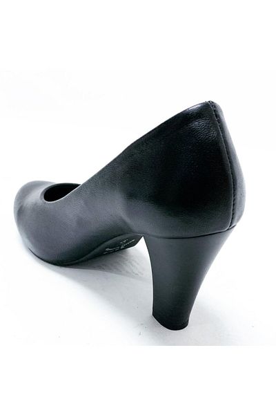 stok83 Pantofi de damă din piele naturală neagră cu platformă stiletto