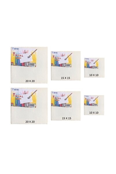 Hiç Dükkan Kare Tuval Seti  10x10 Tuval + 15x15 Tuval + 20x20 Tuval -6 Adet