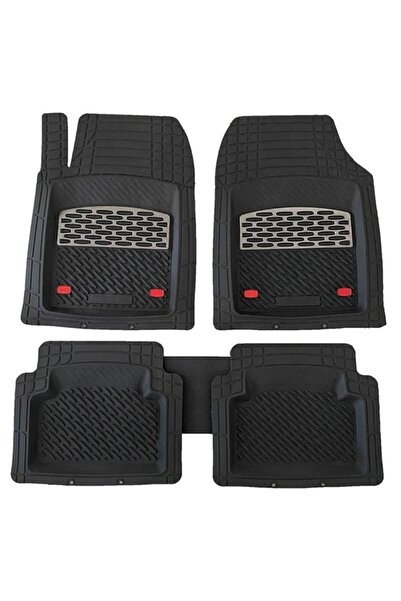 SAFİR Fiat Palio 2006 2012 Uyumlu Universal Paspas Derin Havuz Kenarlı Krom Karbon