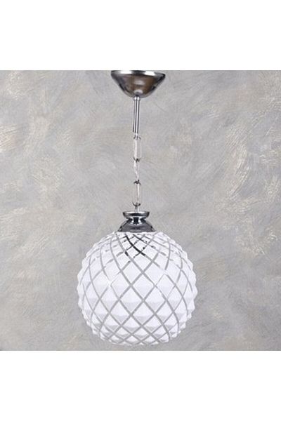 Uçar White Glass with Chain Hanger
